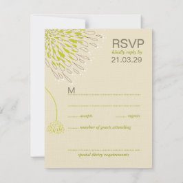 Chrysanthemum Blume Floral Elegante Hochzeit UAWG RSVP Karte