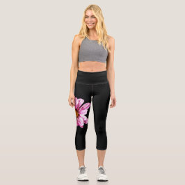 Chrysanthemum Blume lecapcnm Capri Leggings