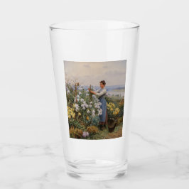 Chrysanthemum Blume (Mädchen im Garten) Glas