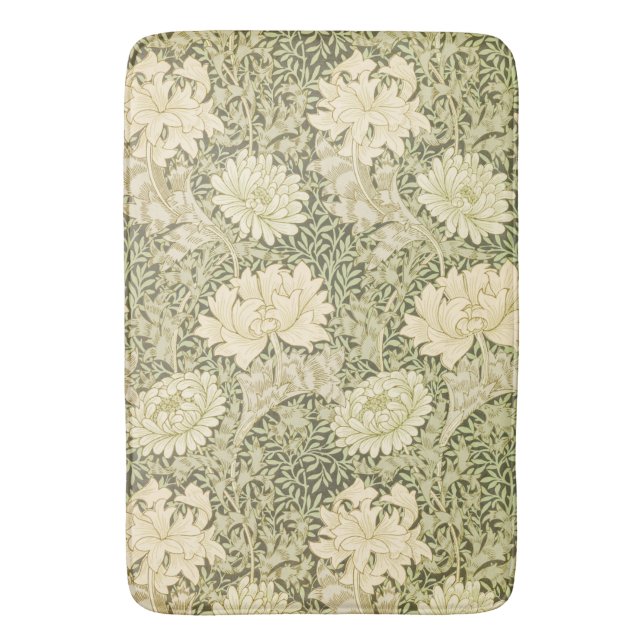 Chrysanthemum Blume Pattern (von William Morris) Badematte (Vorderseite Vertikal)
