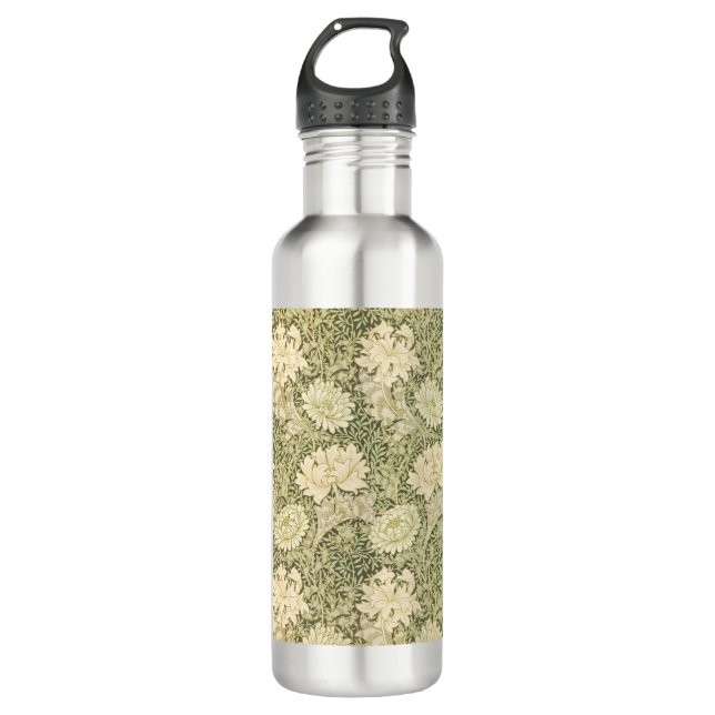 Chrysanthemum Blume Pattern (von William Morris) Edelstahlflasche (Vorderseite)