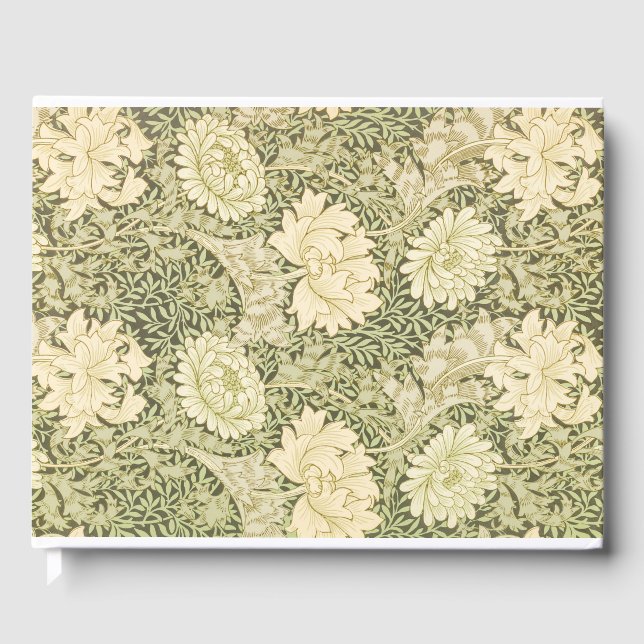 Chrysanthemum Blume Pattern (von William Morris) Gästebuch (Vorderseite)