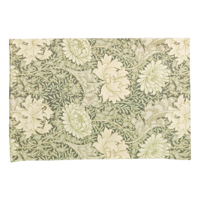 Chrysanthemum Blume Pattern (von William Morris) Kissenbezug (Vorderseite-Rechts)