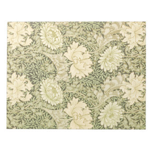 Chrysanthemum Blume Pattern (von William Morris) Notizblock