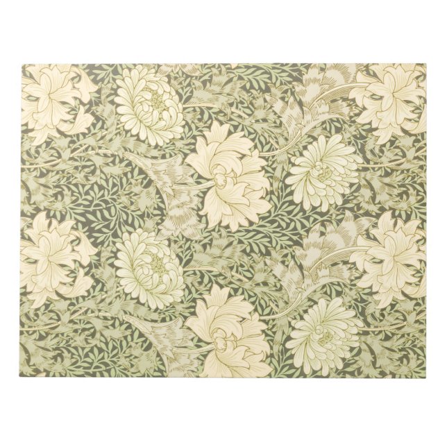 Chrysanthemum Blume Pattern (von William Morris) Notizblock (Vorderseite)