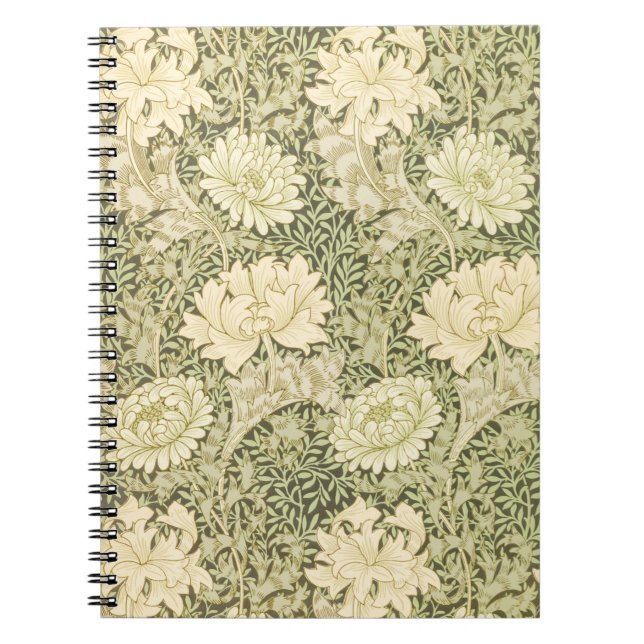Chrysanthemum Blume Pattern (von William Morris) Notizblock (Vorderseite)