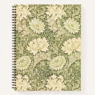 Chrysanthemum Blume Pattern (von William Morris) Notizbuch