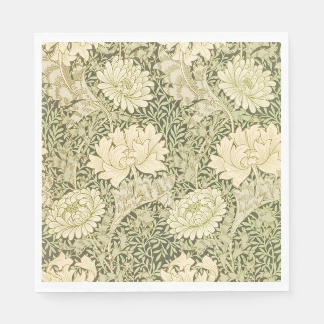 Chrysanthemum Blume Pattern (von William Morris) Serviette (Vorderseite)