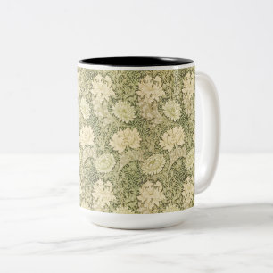 Chrysanthemum Blume Pattern (von William Morris) Zweifarbige Tasse