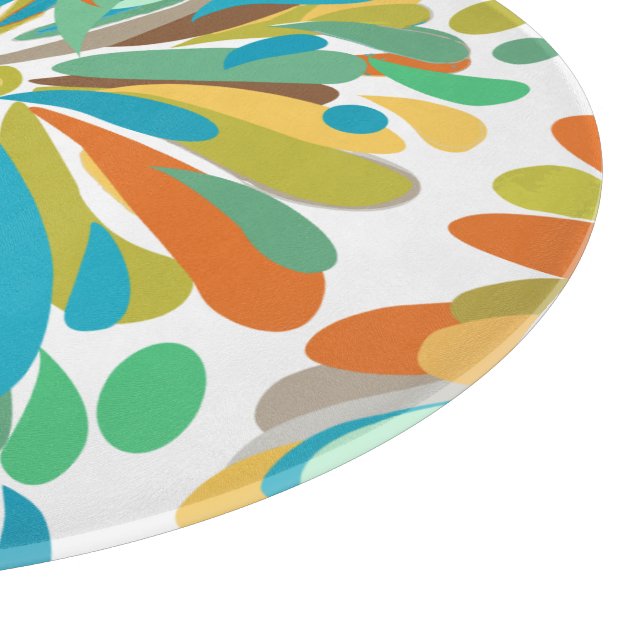 Chrysanthemum Bold farbenfroh Schneidebrett (Ecke)