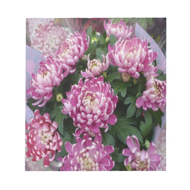 Chrysanthemum Bouquet Notizblock (Vorderseite)