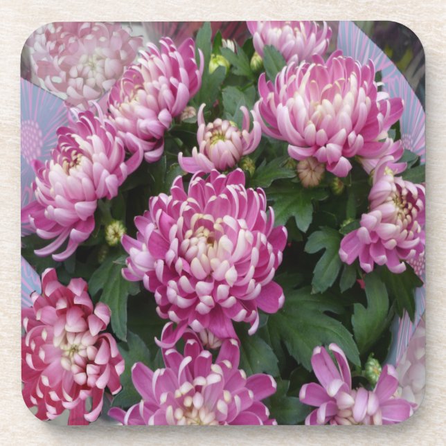 Chrysanthemum Bouquet Untersetzer (Vorderseite)