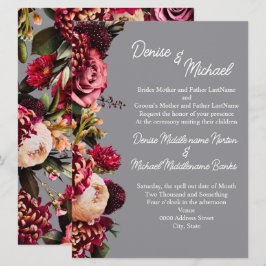 Chrysanthemum Chiseled Stone Coulyed Einladung