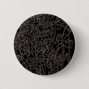 Chrysanthemum Garden Blume Art Button
