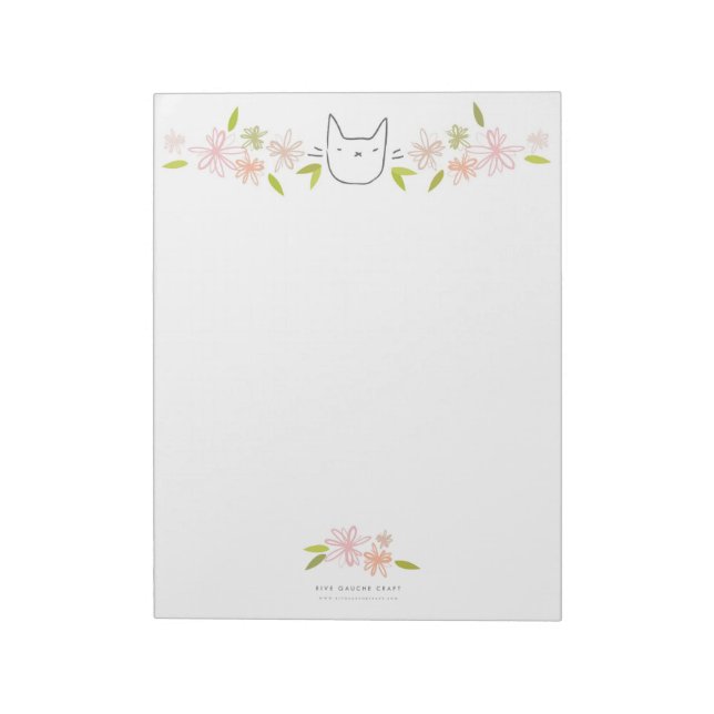 Chrysanthemum Garden Cat XL Notizblock (Rotiert)
