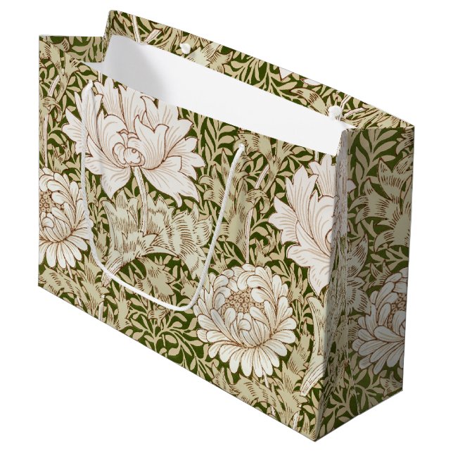 Chrysanthemum Gold, William Morris große Geschenkt Große Geschenktüte (Vorderseite Schrägansicht)