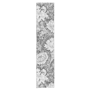 Chrysanthemum Gray, William Morris Kurzer Tischläufer