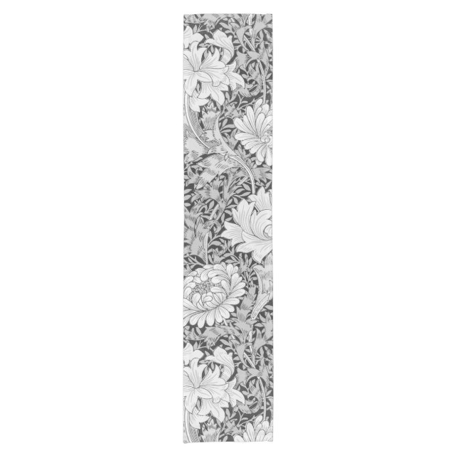 Chrysanthemum Gray, William Morris Kurzer Tischläufer (Vorderseite)