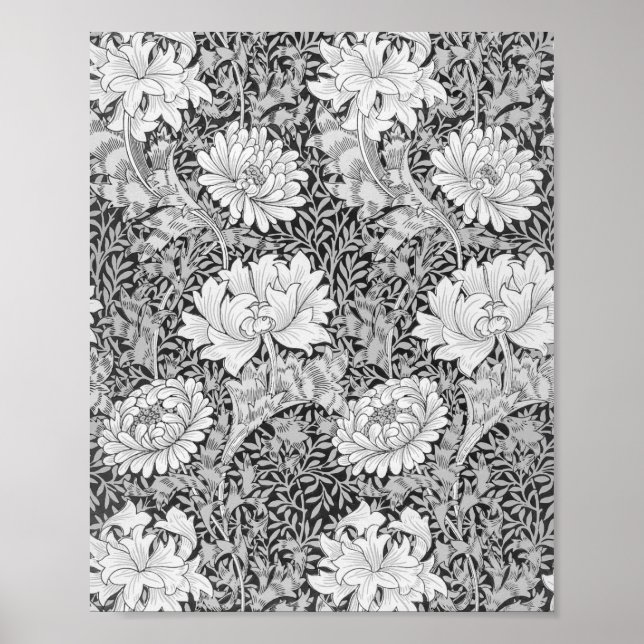 Chrysanthemum Gray, William Morris Poster (Vorne)