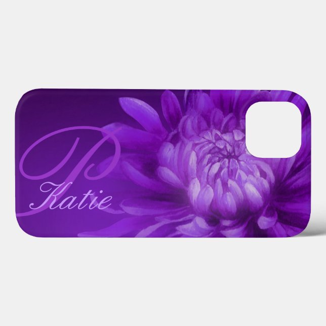 Chrysanthemum lila personalisierter Fall Case-Mate iPhone Hülle (Rückseite (Horizontal))