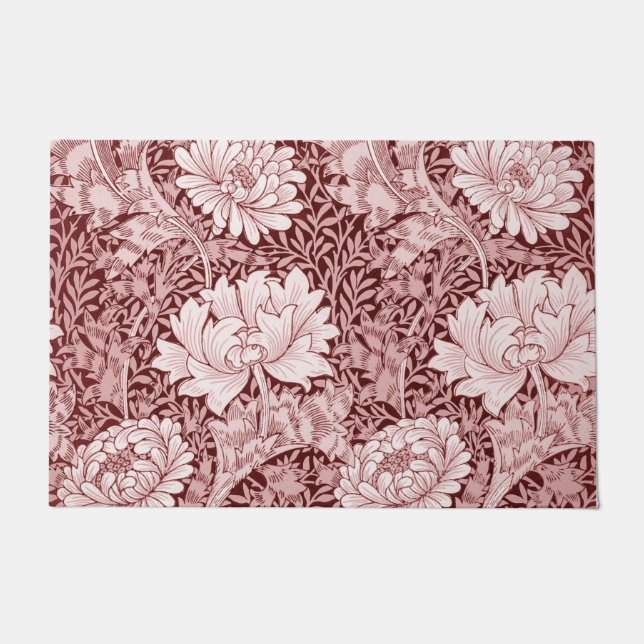 Chrysanthemum Maroon, William Morris Fußmatte (Vorderseite)
