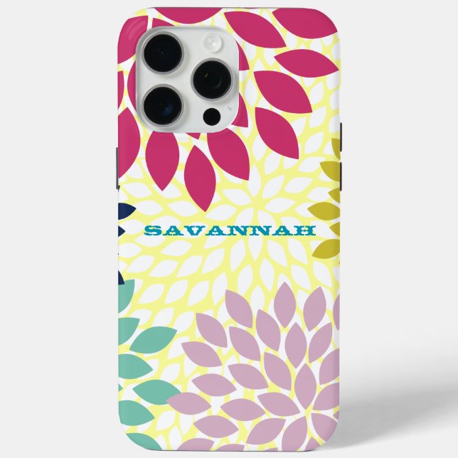 Chrysanthemum moderne coque iphone personnalisé (Verso)
