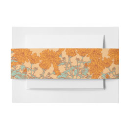 Chrysanthemum orange Blume Hochzeit im Herbst Einladungsbanderole