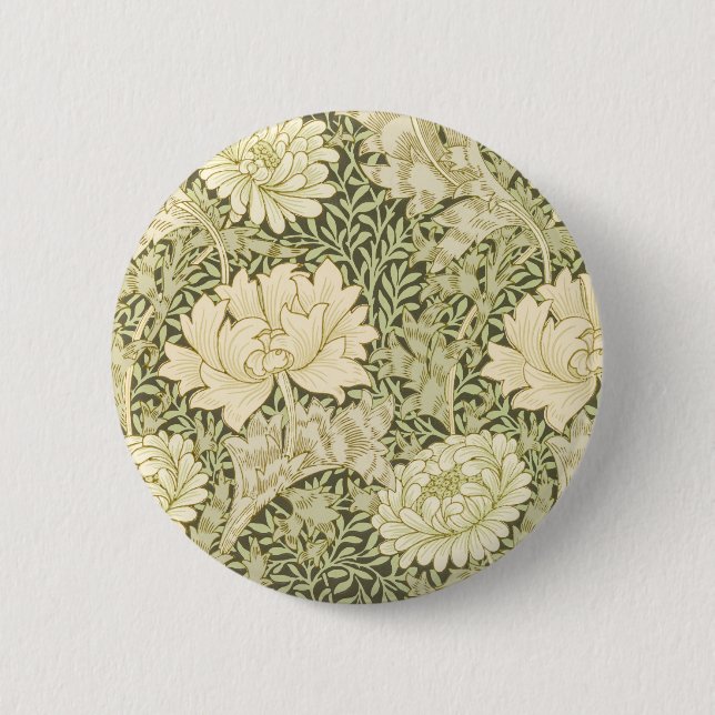 Chrysanthemum pattern (1877) von William Morris Button (Vorderseite)