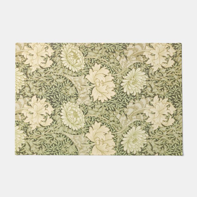 Chrysanthemum Pattern (von William Morris) Fußmatte (Vorderseite)