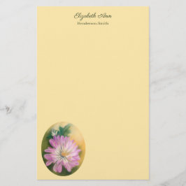 Chrysanthemum Pink und Cream Floral Pastel Briefpapier