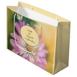 Chrysanthemum Pink und Cream Pastel Floral Große Geschenktüte