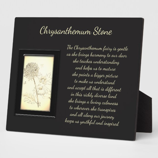 Chrysanthemum Stone Crystal Fairy Fotoplatte (Seite)