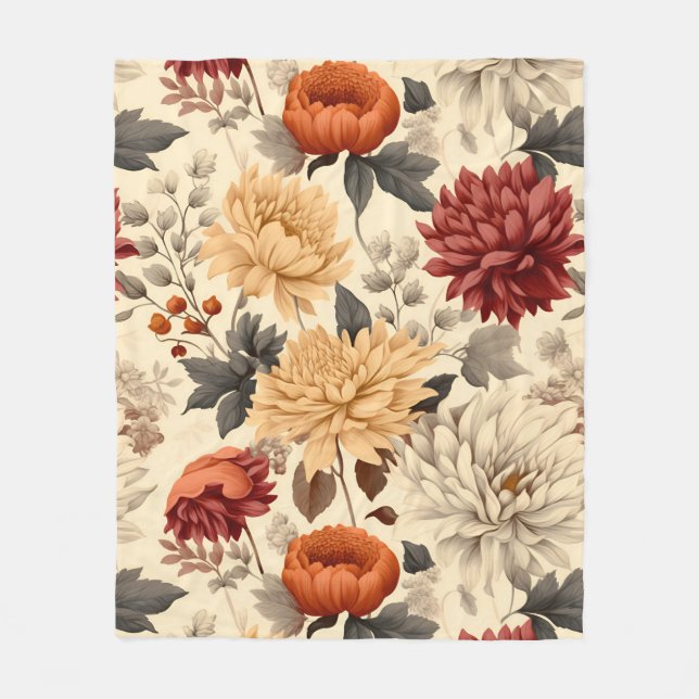 Chrysanthemum Symphony Fleecedecke (Vorderseite)