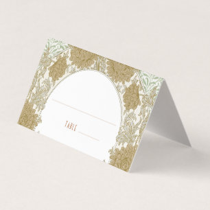 Chrysanthemum Table Name Cards Vintag Art Nouveau
