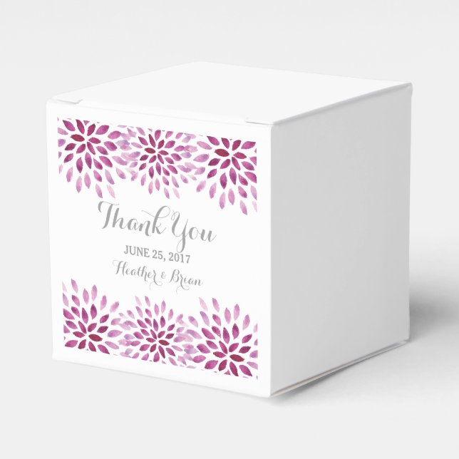 Chrysanthemum violet Aquarelle Ballotins (Verso)