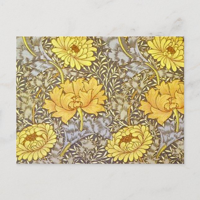 Chrysanthemum von William Morris Postkarte (Vorderseite)