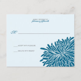 Chrysanthemum Wedding Response RSVP Karte