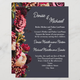 Chrysanthemum zu Polar Night Gray Einladung