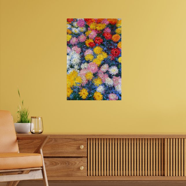 Chrysanthemums by Claude Monet Poster (Wohnzimmer 2)