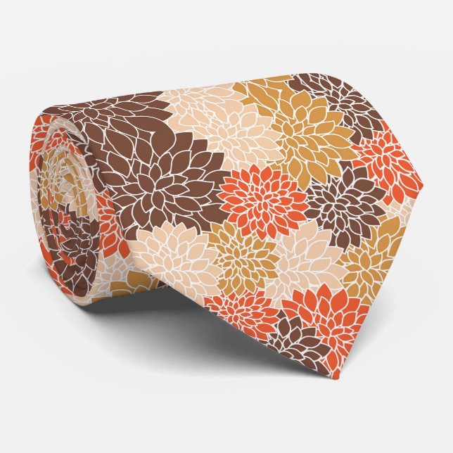 Chrysanthemums Krawatte (Gerollt)