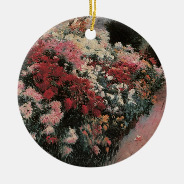 Chrysanthemums von Dennis Bunker Miller, Fine Art Keramik Ornament (Vorne)