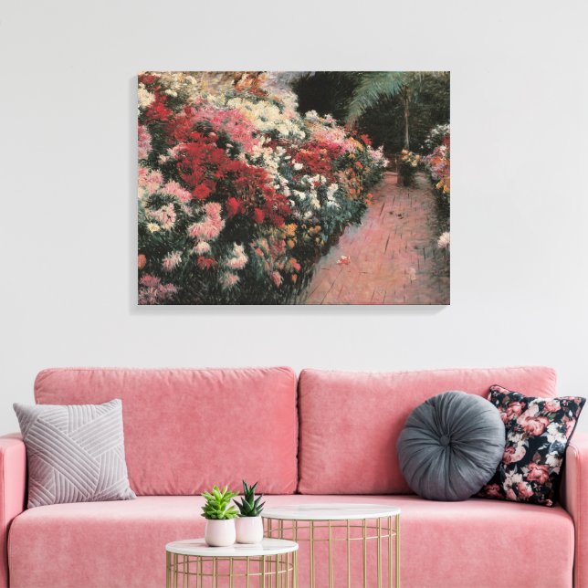 Chrysanthemums von Dennis Bunker Miller, Fine Art Leinwanddruck (Insitu (Wohnzimmer))