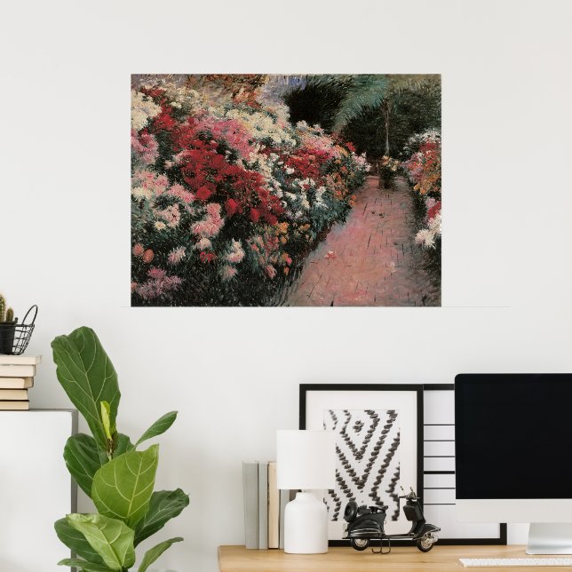 Chrysanthemums von Dennis Bunker Miller, Fine Art Poster (Heimbüro)