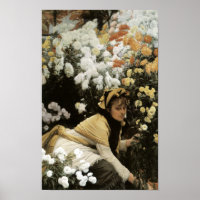 Chrysanthemums von James Tissot Fine Art Print