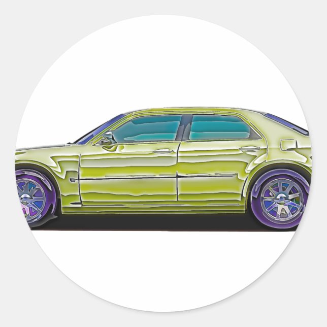 Chrysler 300 runder aufkleber (Vorderseite)