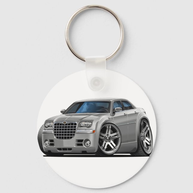 Chrysler 300 Silver Car Schlüsselanhänger (Vorderseite)