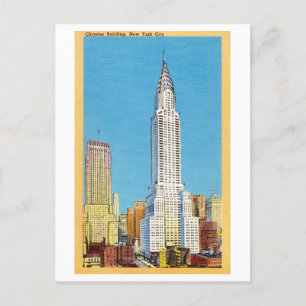 Chrysler Building, New York City, Reisen in vergan Postkarte