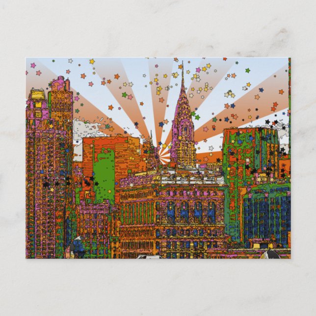 Chrysler Gebäude #2 Postkarte (Vorderseite)