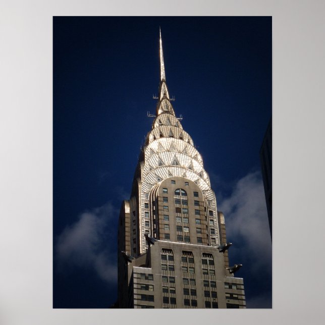 Chrysler Gebäude, New York City, Mittel Poster (Vorne)