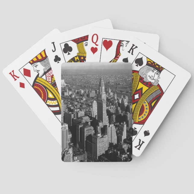 Chrysler Gebäude New York Manhattan Spielkarten (Rückseite)